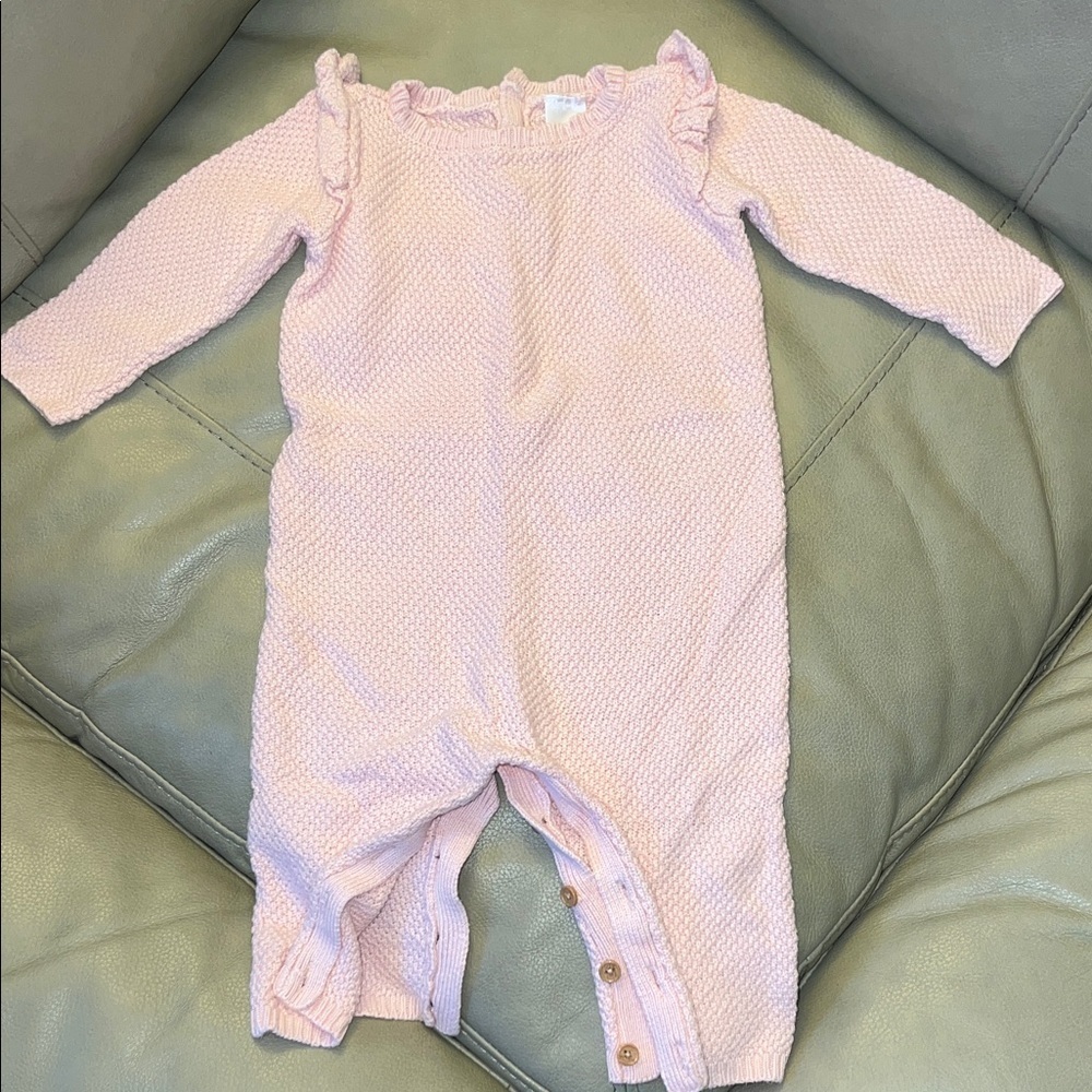 Modern Moments Pink Ruffled Kids One Piece 6-9 mos